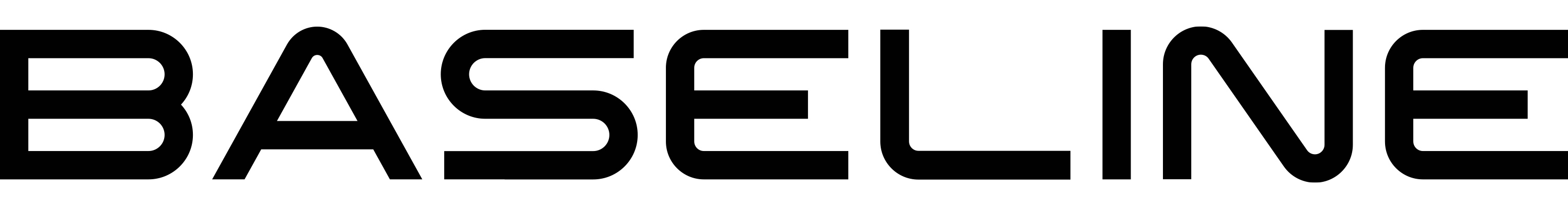 Black 'BASELINE' logo on a white background